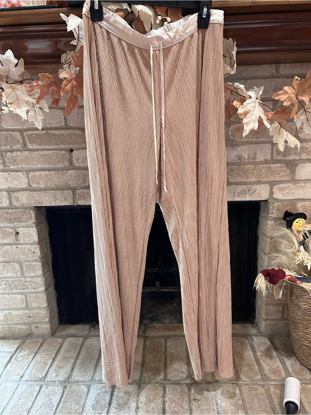 Victoria's Secret Pleated Wide-Leg Pants in Light Taupe EUC